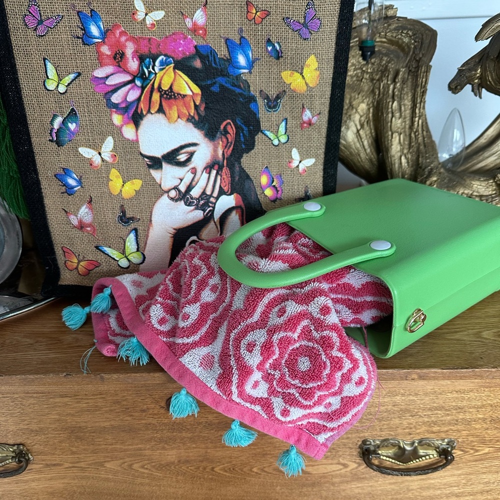 New Mini Green Tote Bag with Crossbody Strap